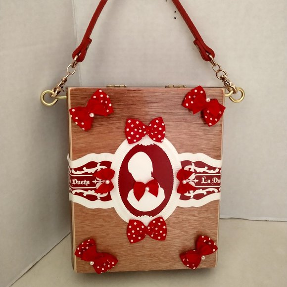 Original Suenos de Saundra Upcycled LA DUENA Cigar Box Purse - Picture 4 of 12